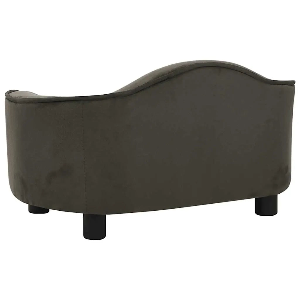 Divano per Cani Grigio Scuro 67x47x36 cm in Peluche
