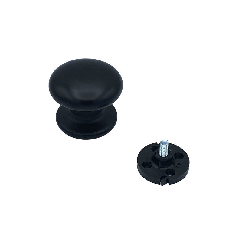 Pomolo fisso per porta SAGUATTI 173/70ZB in alluminio nero opaco
