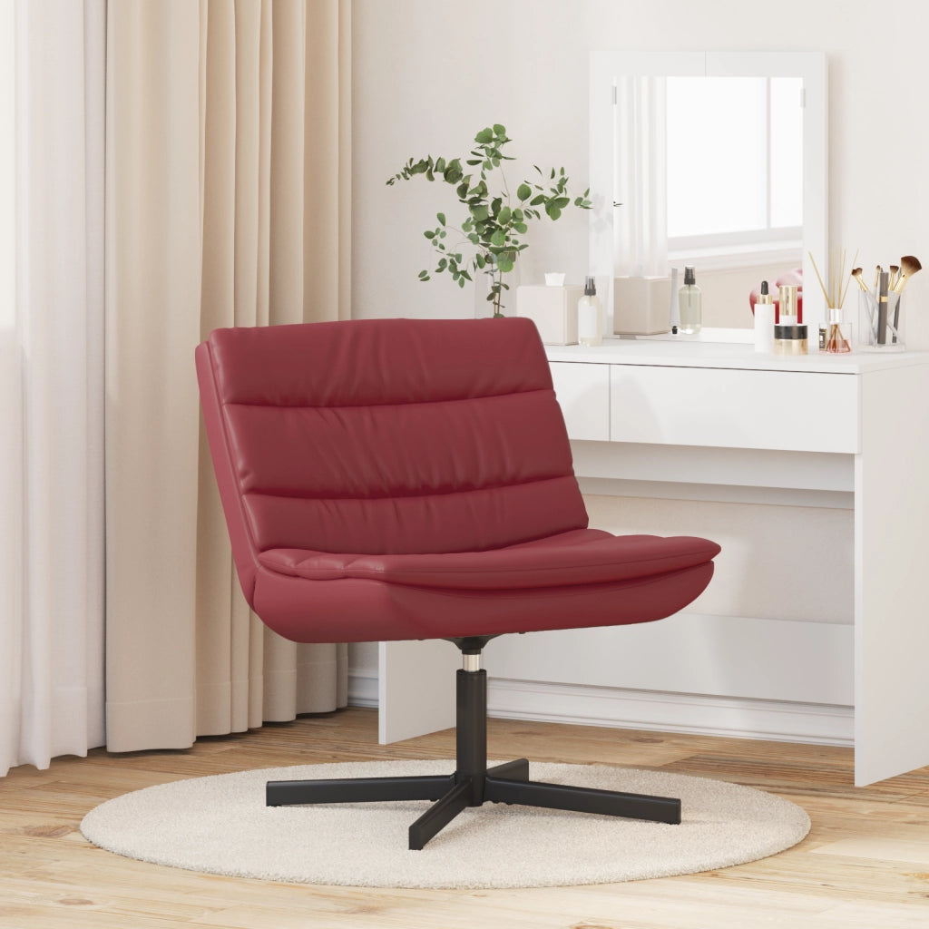 Sedia Girevole Rosso vino Pelle sintetica Standard Girevole