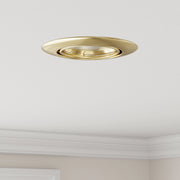 Faretti Incassati 6 pz Rotondi GU10 Oro Ã˜90 mm Acciaio
