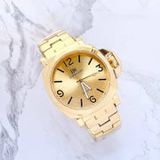 Trade Shop - Orologio Da Polso Ik Collection Uomo Analogico Al Quarzo Grande Oro Fondo Oro -