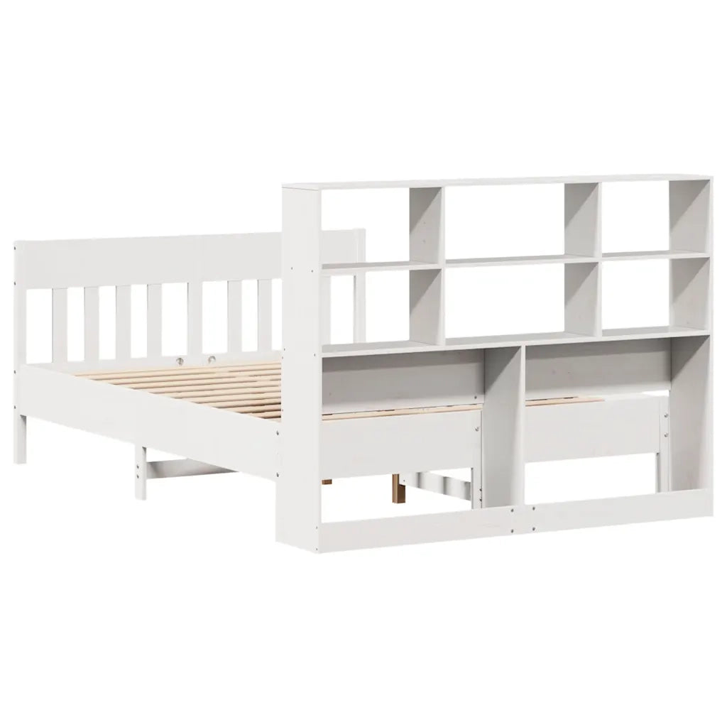 Letto senza Materasso Bianco 140x190 cm Legno Massello di Pino 3323234