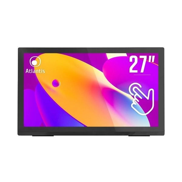 Monitor atlantis touch led 27 wide a05-t27a-vhdm 1920x1080 8ms 1000:1 2x2w mm vga hdmi dp 10 tocchi vesa