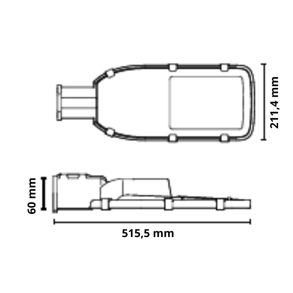 Armatura stradale led slim modello highway ip65 temperatura di luce 4000k watt 150 watt