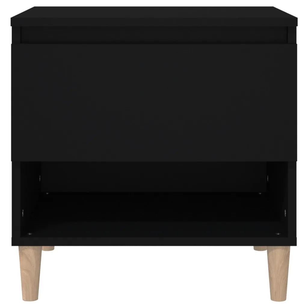 Comodini 2 pz-Set di 2 Tavolino da notte Neri 50x46x50 cm in Legno Multistrato