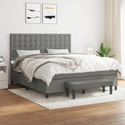 Giroletto a Molle con Materasso Grigio Scuro 160x200 cm Tessuto cod mxl 36727