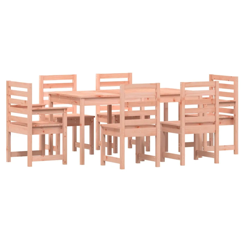 Set da Pranzo per Giardino 7 pz in Legno Massello di Douglas