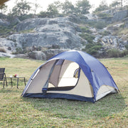 Tenda da Campeggio Bergeijk per 2-3 Persone 213 x 213 x 130 cm Blu pro.tec