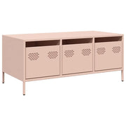 Tavolino da salotto | Tavolino da caff¨¨ | Tavolino da Soggiorno Rosa 101,5x50x43,5 cm in Acciaio Laminato a Freddo