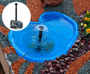 Kit Laghetto Artificiale + Pompa Filtro da Giardino 110x78x28 cm in Polietilene 90 Litri Azzurro