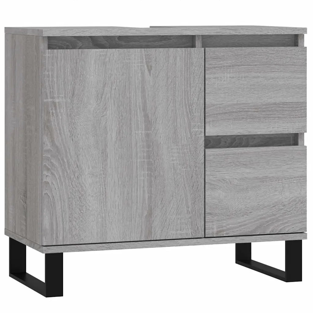 Armadietto Bagno Grigio Sonoma 65x33x60 cm in Legno Multistrato 831618