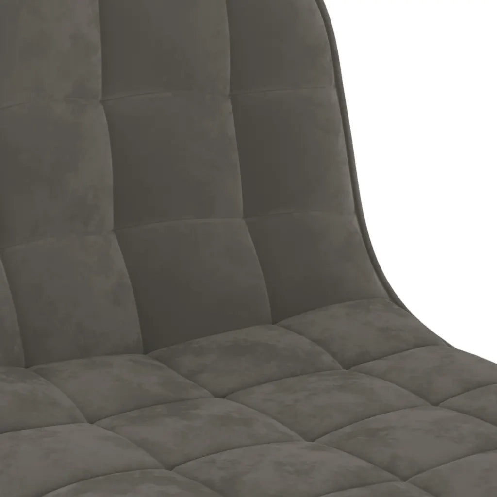 Sedie da Bar 2 pz Grigio Scuro in Velluto 333992