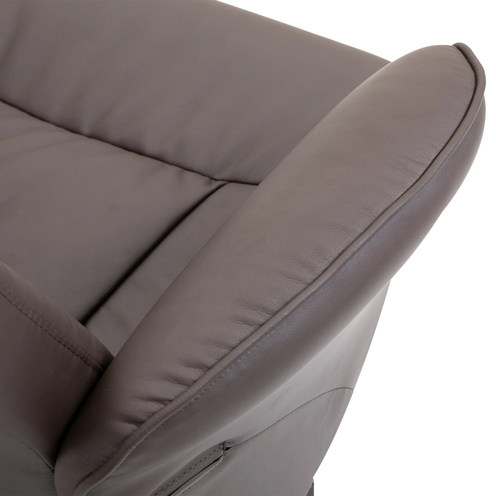 Poltrona Relax con Poggiapiedi ¨C Zephmum ¨C Marrone Tessuto Reclinabile