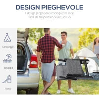 Sdraio da Giardino Zero Gravity Pieghevole e Reclinabile a 9 Livelli con Cuscino Lombare, Grigio