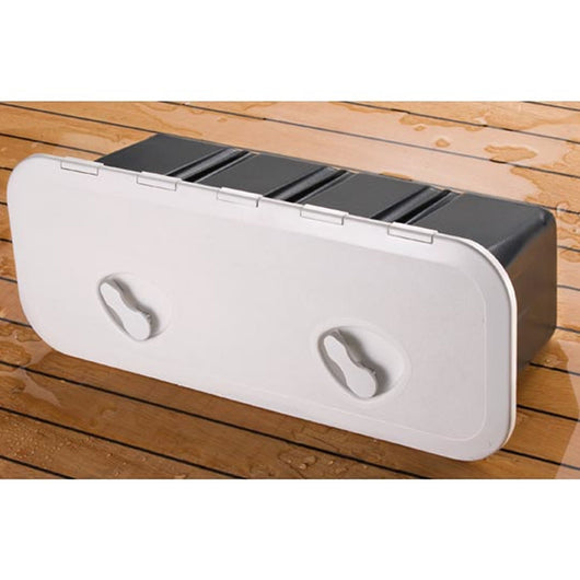 Contenitore calpestabile barca impermeabile in aas con viti coperte 243x607 completo di contenitore in abs