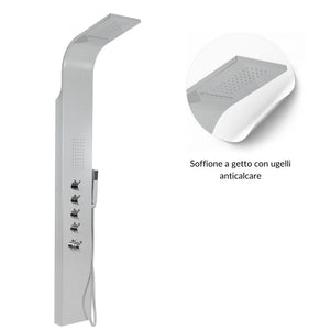 Colonna doccia termostatica siria 4 funzioni getto a cascata bocchette lombari *** finitura- cromo lucido, confezione 1