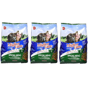 Multipack da 3 pz di croccantini morando linea miglior cane special menu' gusto zuppa confezione da 4 kg