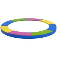 Copertura Tappeto Elastico Ø244x30 cm Pieghevole e Portatile, in Plastica, PE e Schiuma, Multicolore