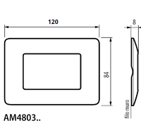 Bticino matix placca 3 posti tecnopolimero colorata am4803 *** colore oro gold, confezione 1