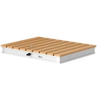 Doccia da Giardino Portatile con Altezza Fino a 4 m e Getti d'Acqua Regolabili, 70x55 cm, Legno