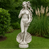 Statua cemento grigio effetto pietra naturale venere botticelli h120 cm giardini
