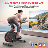 Cyclette da Casa con App - RATTANTREE - Cyclette Professionale con Resistenza Magnetica al 100%, Volano da 5 kg, Schermo LCD, Ultra Silenziosa, per Allenamento a Casa, Portata Massima 150kg