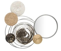 Pannello In Ferro Con Specchio Etnic -A- Cm 90X9,5X101,5