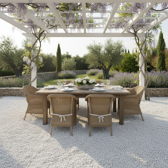 Pavimento drenante fai da te ciottoli in marmo e resina bianco carrara 15,750 kg