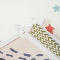 Armadio Cameretta, Mobile Portagiochi con Contenitori e Appendiabiti in PE Arancione, 128x34x155cm