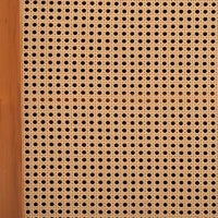 Tavolo bar allungabile con spazio di stoccaggio, intreccio di rattan sulle ante, ripiani regolabili, 138-193×39×104 cm, Marrone