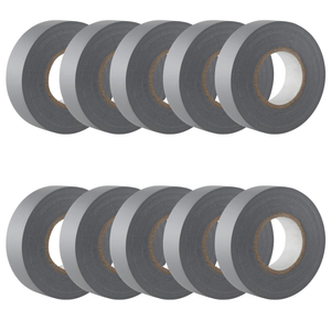 Kit nastro isolante in pvc autoestinguente multicolore per impianti sicuri *** colore grigio, dimensioni 19 mm x 25 m...