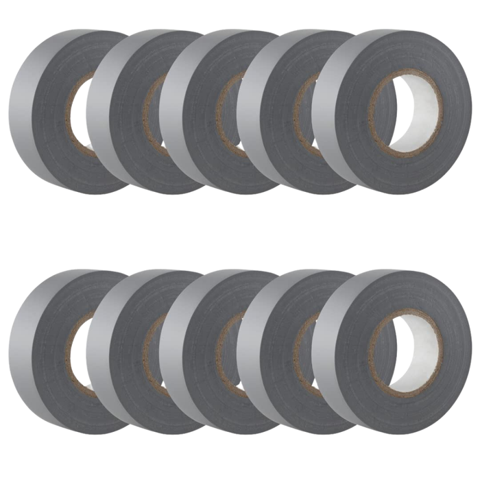 Kit nastro isolante in pvc autoestinguente multicolore per impianti sicuri *** colore grigio, dimensioni 19 mm x 25 m...