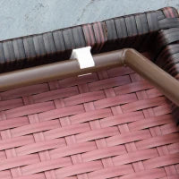 Sdraio Lettino da Giardino Ergonomica con Cuscino Rimovibile Pieghevole Rattan 196x61x53cm Bianco