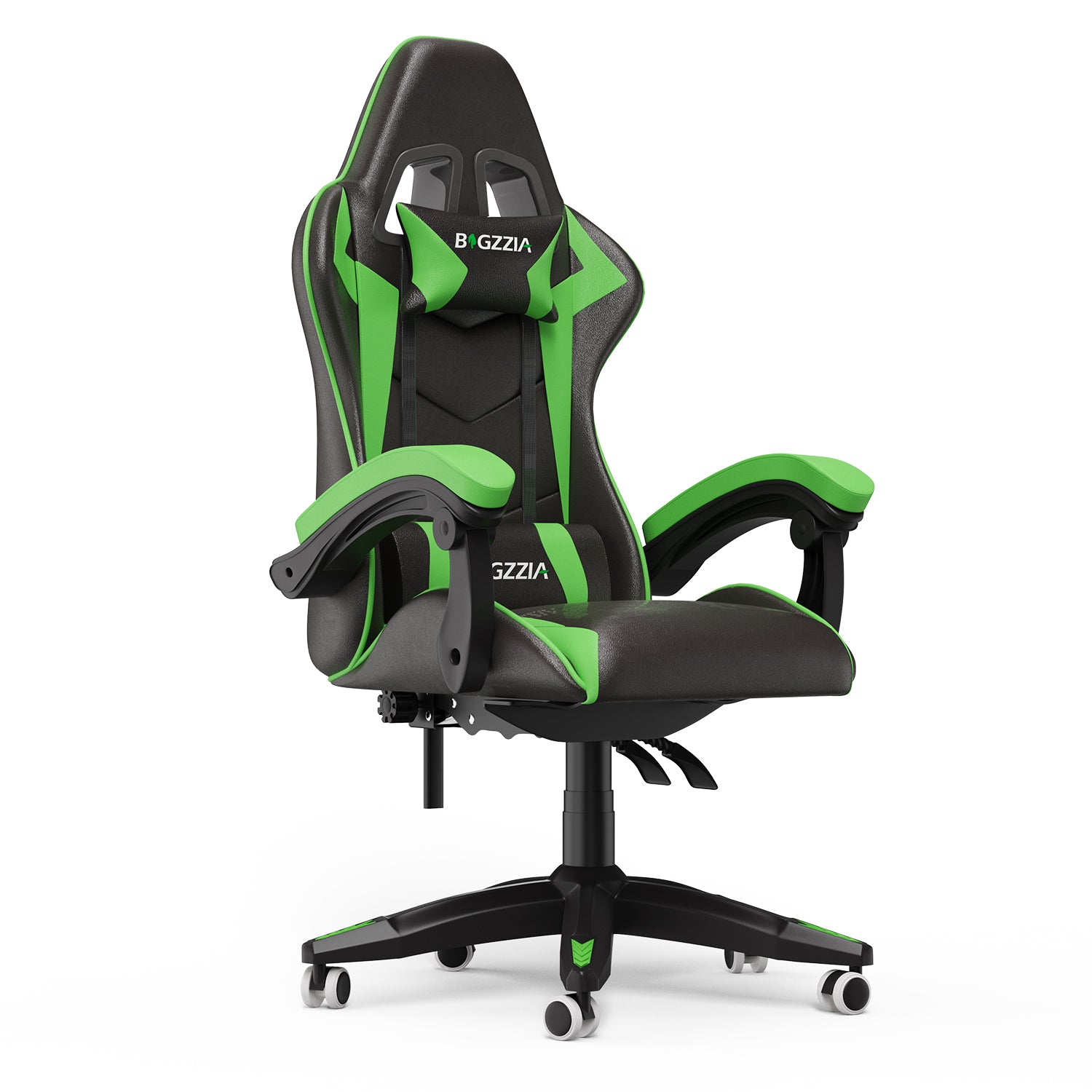 Sedia gaming ergonomica - RATTANTREE - con Supporto Lombare Sedia da Gioco in Pelle Pu con Altezza Regolabile - Vert