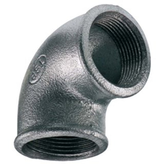 Gomito zincato femmina femmina 1/2" per idraulica