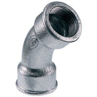 Curva aperta zincata femmina femmina da 2"1/2 per idraulica