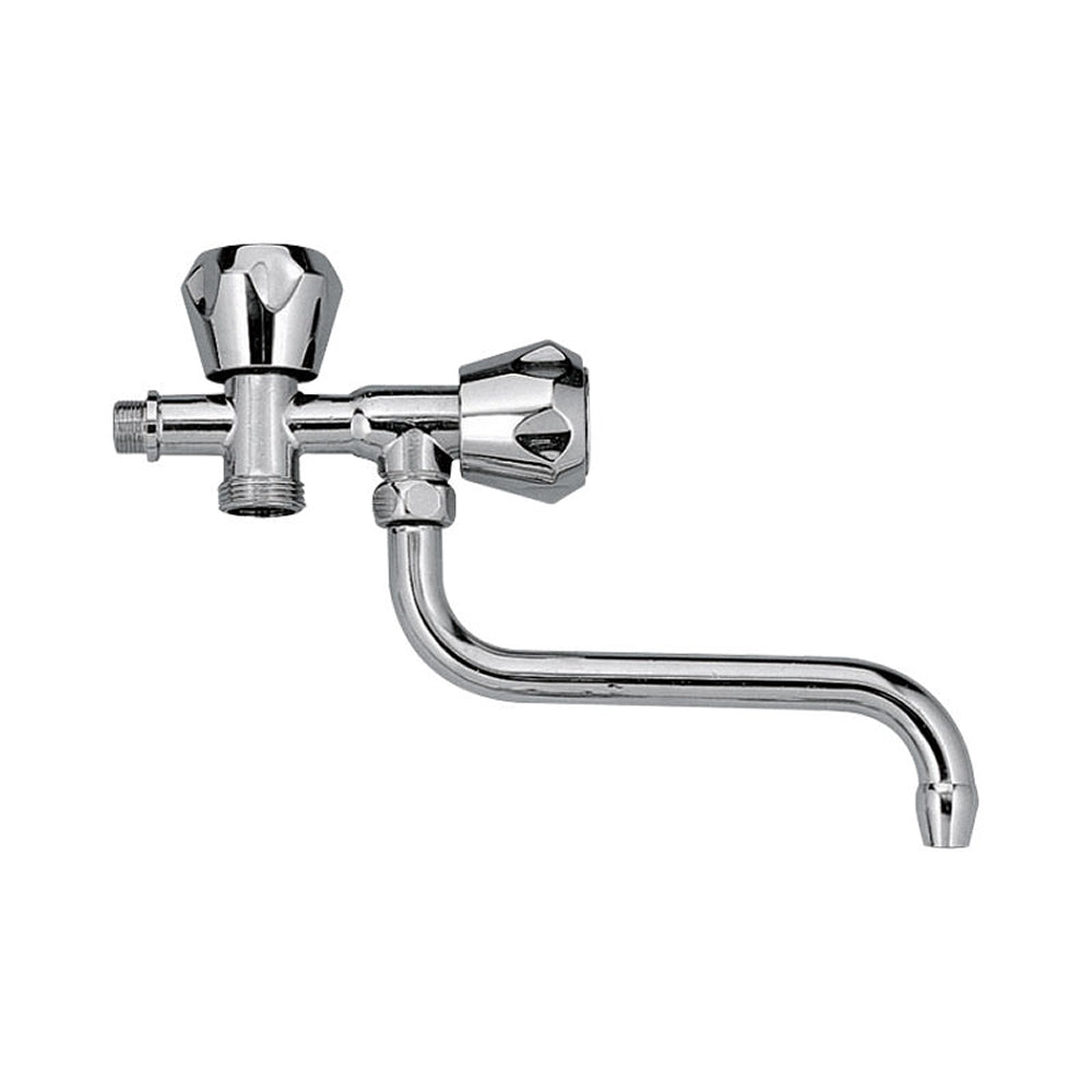 Rubinetto a snodo con attacco lavatrice 1/2