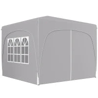 Gazebo da Giardino 3x3m Pieghevole con Altezza Regolabile, Protezione UPF50+ e Borsa, Grigio Chiaro
