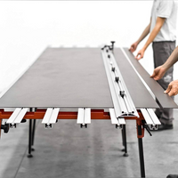 Banco lavoro larghezza variabile 180 x 100/150 cm bm 180 plus grandi lastre