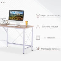 Scrivania Angolare a L con Piedini Regolabili, Scrivania pc in Legno e Acciaio, 150x150x76 cm, Rovere