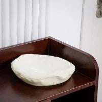 Armadio Scarpiera Moderno e Salvaspazio in Legno per 12 Paia con 4 Ripiani Aperti, 83x30x90 cm, color Caffè