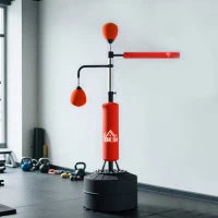 Sacco da boxe autoportante 4 in 1 88 x 50 x 160-230 cm Rosso