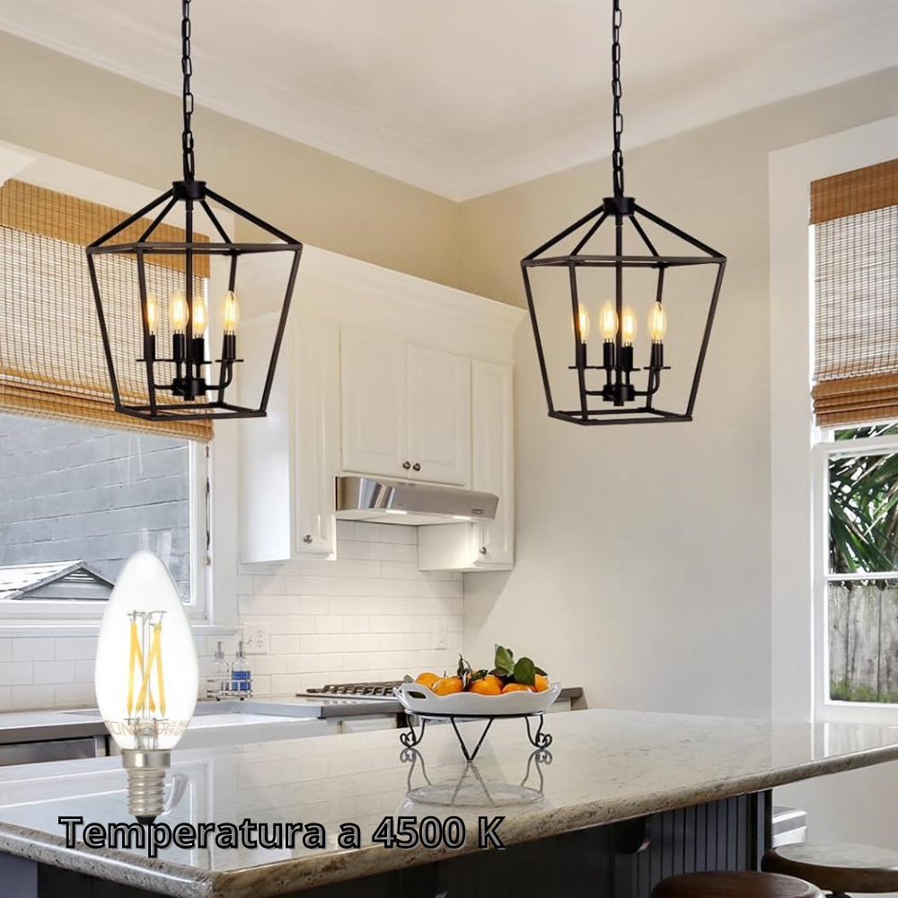 Optonica lampadine led a filamento c35 e14 4w alta efficienza e lunga durata *** temperatura colore lampada 4500k bia...