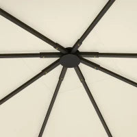 Copertura per Gazebo 3x3 m da Giardino con 8 Fori di Drenaggio, in Tessuto Oxford 600D, Bianco Crema