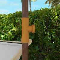 Ombrellone da Spiaggia, Ombrellone da Esterno Circolare, Ombrellone con Frange, Protezione UV 40 +, con 8 Stecche, Verde