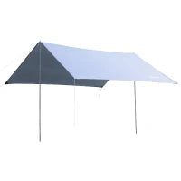 Tenda da Sole Portatile 3x3 m, Tendalino Parasole Impermeabile per Campeggio, e Spiaggia, Bianco