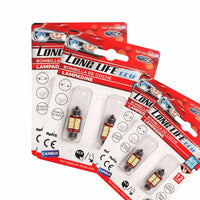 8 Pezzi Lampada Led Siluro 31mm Canbus T11 SV8.5 C5W 10 SMD 4014 12V 1.8W 180lm Bianco Freddo 6500K