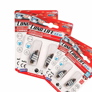 8 Pezzi Lampada Led Siluro 31mm Canbus T11 SV8.5 C5W C10W 21 SMD 3014 12V 1W 160lm Luce Colore Blu