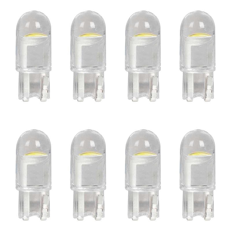 8 Pezzi Lampada Led T10 W5W 1 COB 12V 0.6W 60lm Bianco Freddo 6500K 23mm