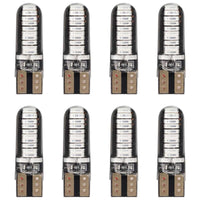 8 Pezzi Lampada Led T10 W5W 24 SMD 4014 12V 1.2W 40lm Luce Colore Blu 34mm